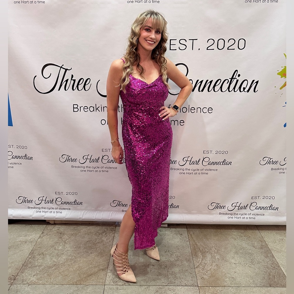 Pink sequins dress